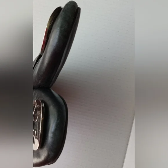 🩷💚⚜️Tory Burch⚜️🩷Black Ballet Flats Double T Signature Leather Shoe Size 8.5 - Picture 7 of 11